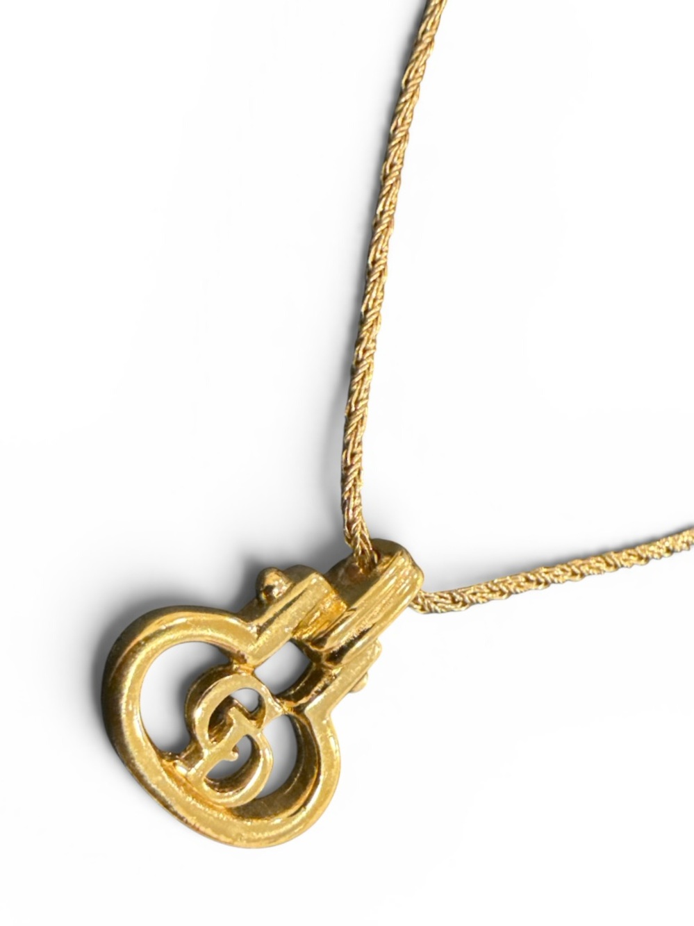 Christian Dior Vintage CD Logo Charm Pendant Necklace - Picture 2 of 5